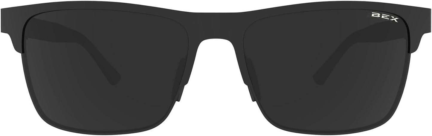 BEX® SUNGLASSES ROCKYT LITE FULL METAL FRAME LIFESTYLE SUNGLASSES - BLACK/GRAY. - Image 2