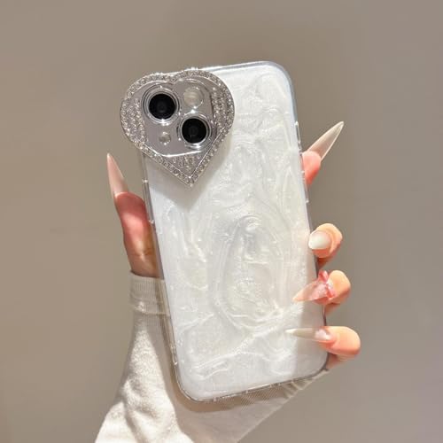 Coque de Luxe à Paillettes iPhone 15 Pro Max Argent
