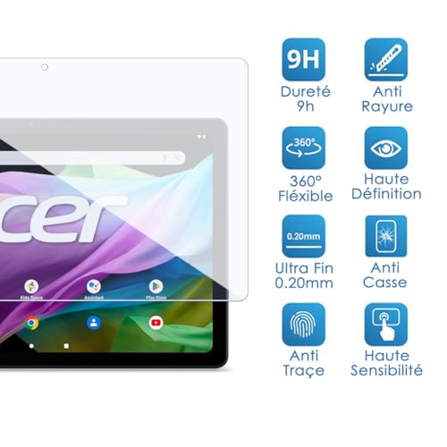 Protection décran ACER Iconia P10 11 K25X Verre Flexible 104 Pouces Protection intégrale - vue 4
