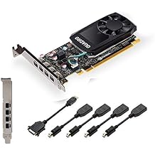 NVIDIA Quadro P600 2GB GDDR5 Graphics Card - 128 Bit Memory Bus 4 Mini DisplayPorts Low and High Profile Bracket