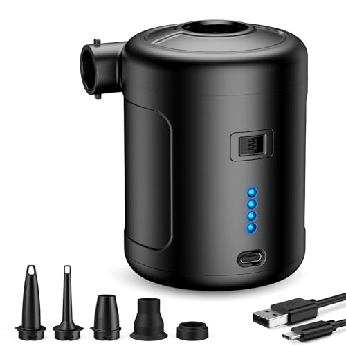 Pompa Elettrica, 6000mAh Pompa Elettrica per Materasso Gonfiabile può essere rapida per Gonfiare e...