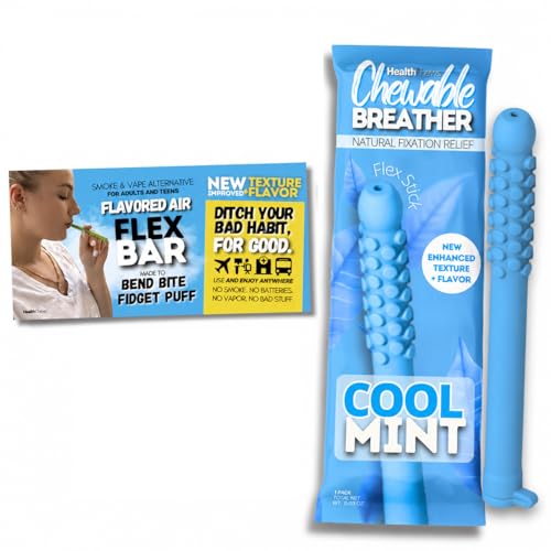 Quit Bad Habit Smokeless Inhaler, Aromatherapy Breather Tool, Re-usable, Portable Fresh Air Diffuser for Wellness, Habit Replacement (Cool Mint - Value Pack