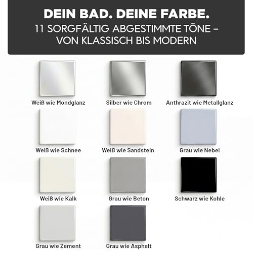 LM-Kreativ Badewannenlack 3 in 1 2K 500ml - Grau wie Beton - Auch nutzbar als Fliesenfarbe & Fliesenlack für Badezimmer, Badewannen… – Ansicht 5