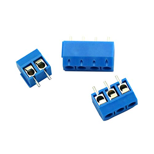 Cenrykay 60Pcs 2 Pin 3 Pin 4 Pin Pcb Mount Screw Terminal Block Connectors,Socket Strips 5.08Mm Pitch For Arduino (20 X 2 Pin, 20 X 3 Pin, 20 X 4 Pin,Blue) #TOP5