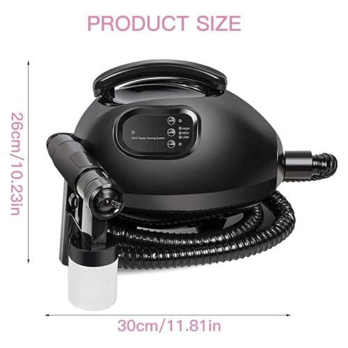 Spray Tan Machine Kit, Airbrush System mit Fernbedienung, Unabhängige Warmluftfunktion, 3-Gang-Einstellung für DIY Home Tanning Salon