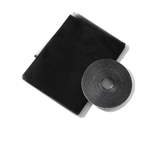Mosquiteras Para Puertas Mosquitera autoadhesiva for interiores, antiinsectos, for ventanas, protección de malla, textiles for el hogar, camas y jardín(Black,L (1.5X2M))