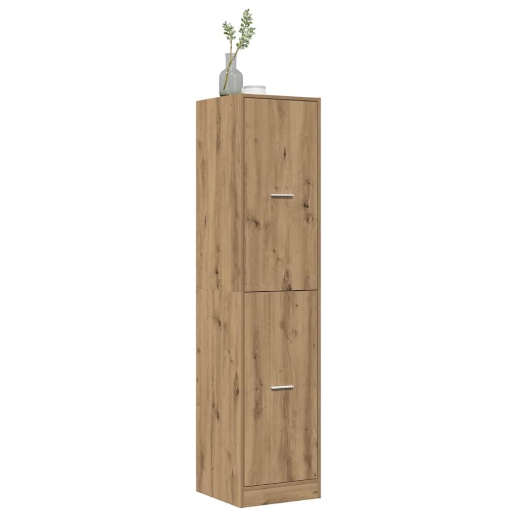 Armadio per farmacia, in rovere Artisan, 40 × 41 × 174 cm, materiale in legno con 4 cassetti, forte armadio per attrezzature, per cucina, ufficio, soggiorno
