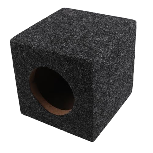 Healifty Square Subwoofer Box Cabinet DIY Car Audio Enclosure for Home Vehicle Easy Installation Versatile Color Compatible with Subwoofers