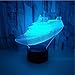 Produktbild Außenhandel Yacht 3D Nacht Lampe Touch Control LED Visual Deco Schreibtischlampe Licht Geschenk Atmosphäre 3D Tischlampe