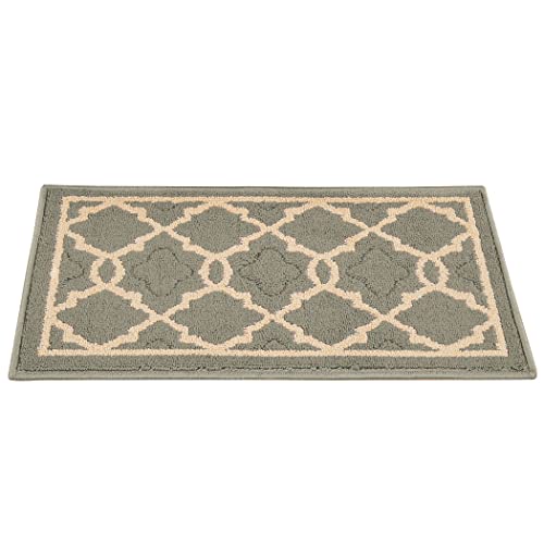 Collections Etc Classic Berber Style Skid-Resistant Backing Rug - Machine Washable Polypropylene With Latex Backing - Chocolate, Burgundy, Sage - 20" L X 31.5" W #TOP21