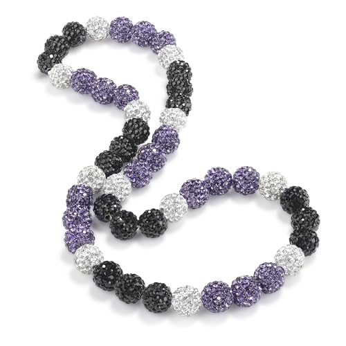 QINJIEJIE Baseball Necklaces Chain for Men Beaded Diamond Necklace