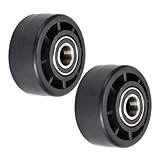 [Kit de rechange en 2 pièces] Le paquet contient 2 rouleaux de roulement pour tapis de course conçus comme rouleaux de rechange pour tapis de course et vélo d'appartement ; chaque rouleau a un diamètre d'environ 74 mm, une hauteur d'environ 34 mm - Poids : environ 125 g et est peint en noir pour un ajustement discret.