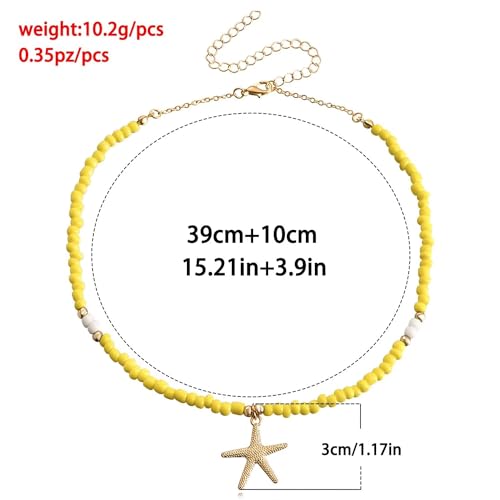 Bijoux colorés à la mode collier mignon perles style été boho - 3