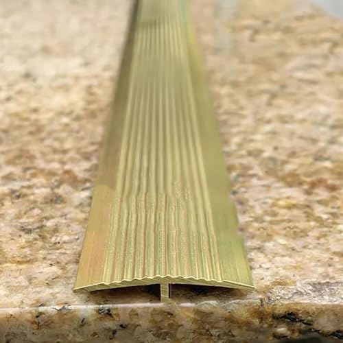 プレミアムラミネートフローリング タイル用トランジションストリップ - 3cm 金属製フロアディバイダーエッジトリム、滑り止め加工、床の隙間を繋ぐ、6フィート (183cm)、厚さ1.5mm、取り付け簡単