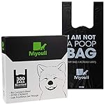 300 Counts Extra Thick Black Biodegradable Pet Poop Waste Bags With Handles for Dogs, Ocean Wind-Scented