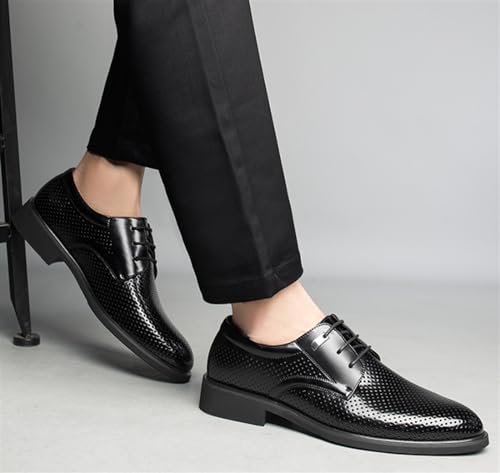 Men's Dress Shoes Brogue Oxfords Shoes Pointed Toe Derbys Shoes Non Slip Casual Business Work Formal Shoes for Men(10.5)2