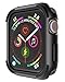 Case for Apple Watch Series 4 Case 44mm Apple Watch 4 Case Half Cover Case Black TPU+PC Protective Case Half Cover Case Special Designed for iWatch 4