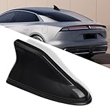 nodteem 1 PC Car Shark Fin Antenna, Smooth Lines No Punching Installation Design Signal Reception Decorative Antenna, Modification and Replacement Accessories, Suitable for Most Car Models (Black)