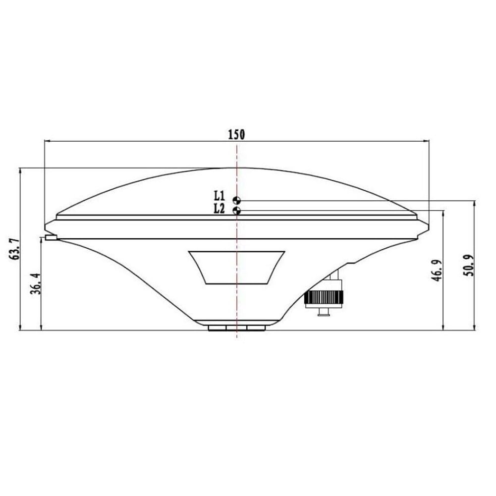 Antenne GPS GNSS GO100 compatible avec Trimble AG15 AG25 AG35, multi-bandes L1/L2/BDS/Galileo/GLONASS Récepteur à gain élevé IP67 étanche