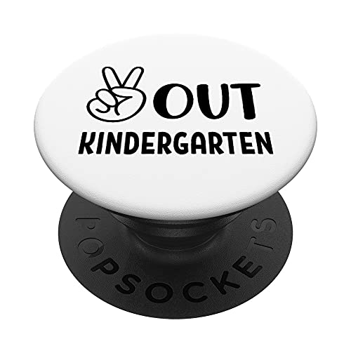 Peace Out Kindergarten, Last Day of School Cute Kids Design PopSockets PopGrip Intercambiable