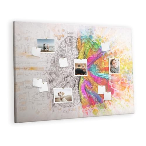 Planche liege horizontal 140x100 cm tableau mural grand format pour bureau Abstraction cerebrale