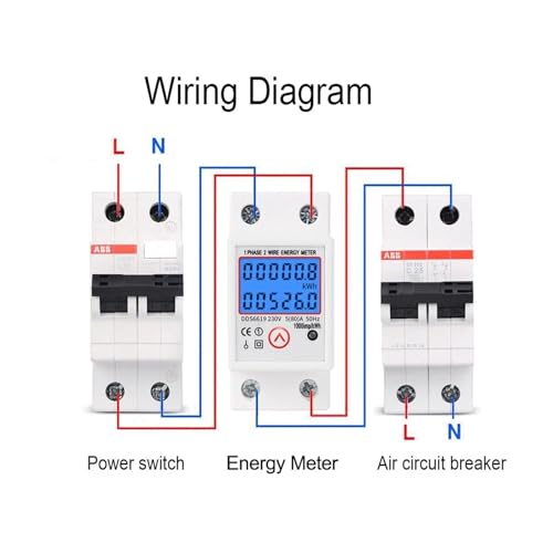 Compteur d'énergie monophasé rail Din pour le suivi du studio ou garage - 5