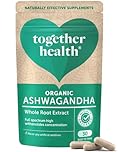 Ashwagandha – Together Health – 100% Organic Certified Ashwagandha Roots – High Concentration KSM-66, Full Spectrum Extract – Vegan Friendly – Made in The UK – 30 Vegecaps
