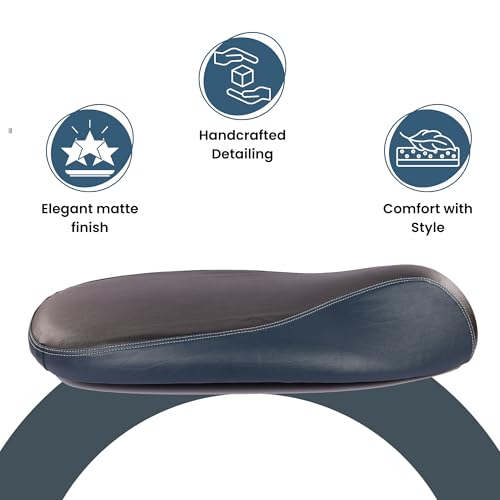 Image of Favourite Auto Accessories Dual Coloured Seat Cover with Pro Leather Finish for Ola S1, Ola S1 Pro, Ola S1 Air, Ola S1 X+ (Blue & Black)