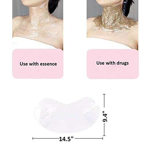 Wzll.slsp 100 Sheets Plastic Neck Mask，Diy Disposable Neck Facial Mask,Lock In Water And Moisturize Persistently #TOP4