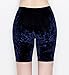 ALWAYS Women's Crushed Velvet Shorts — Buttery Soft Comfortable Sexy Stretchy Biker Pants Navy Small