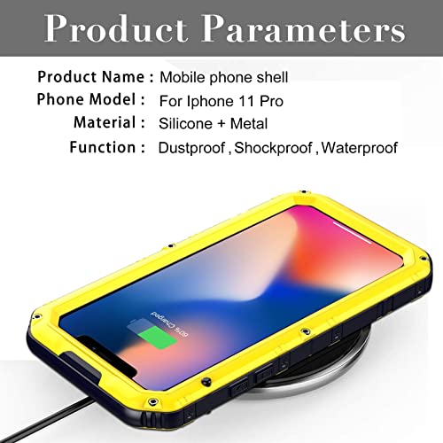 Coque iPhone 13 Pro Max antichoc militaire jaune anti-rayure eau