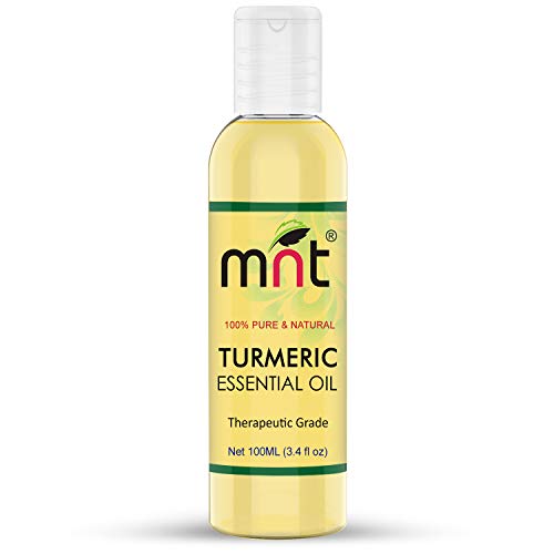 MNT Turmeric Essential Oil - 100% Pure & Natural Finest Grade Oil for Skin Whitening & Lightening, Hair Growth, Body Massage and Aromatherapy (100ML)