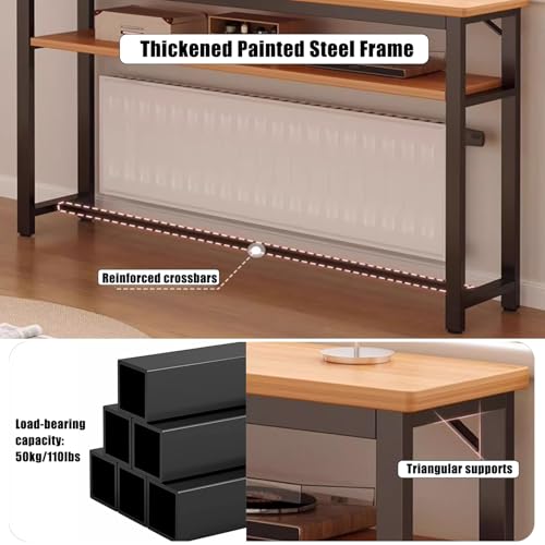 Mesa consola con elegante solución de almacenamiento para pasillos estrechos 6