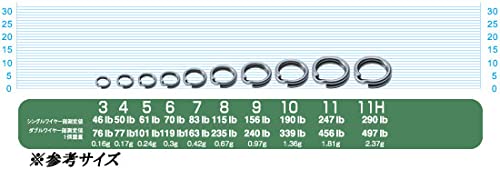 Anneau brisé Owner Cal Captiva split ring P-12 taille 4 accessoires de raccordement pour leurre - 3
