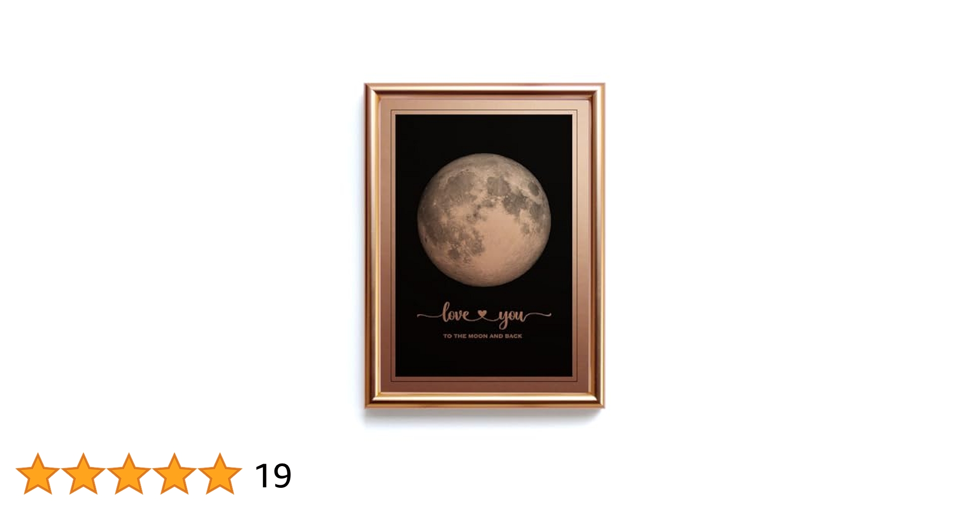 アートフレーム I LOVE YOU TO THE MOON AND BACK Amazon.com: I Love You to the Moon and Back - Bronze Moon
