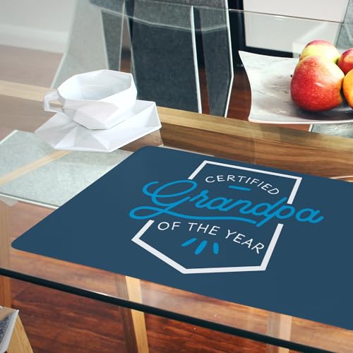 Sets de table en liège bleu grand format au design élégant et structure souple