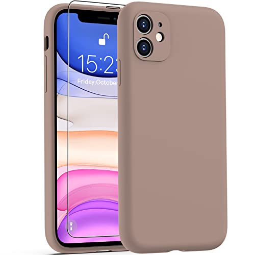 Goodon for iPhone 11 Case with Screen Protector - Enhanced Camera Protection - Soft Microfiber Lining - Silicone Shockproof Protective Phone Cover 6.1" for Men Women Girls - Nice Light Brown by Goodon - Used condition - US$6.20