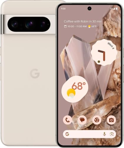 Google Pixel 8 Pro porcelana totalmente desbloqueada de 128 GB, visualización de 6.7 pulgadas (renovada)