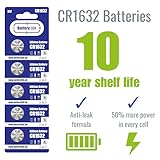 Battery Life CR1632 Batteries 3V Coin Button Cell CR 1632 Lithium Long Life For Car Key fob, Scales, Toys, Watch, LED Lights, Tile Mate & More UK Brand (5 pack) - Image 4