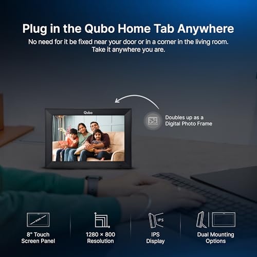 Image of Qubo Instaview (2026) Smart Video Doorphone from Hero Group | 3MP Video Doorbell Pro 2K + Wireless Home Tab 1296p Resolution| Instant Phone & Tab Visitor Video Call | 2-Way Talk | Chime