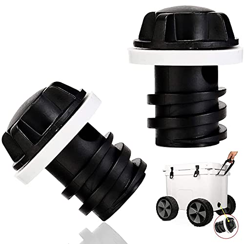 Hermard Yeti Cooler Drain Plug Replacement Accessories, Yeti Cooler Wheels Compatible with Yeti's Line of Roadie, Tundra, and Tank Coolers Fit ORCA Coolers