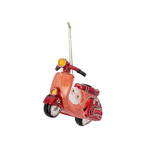 MAGIC Christbaumschmuck Weihnachtskugeln Figuren Glas mundgeblasen Weihnachtskugeln Weihnachtsschmuck Baumkugeln Baumschmuck, Motorroller, Glas, 10 cm, Figürlicher Glasschmuck