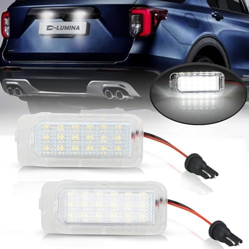 LED License Plate Lights for Ford Explorer Expedition Fusion Escape Fiesta