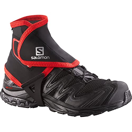 Salomon Trail Gaiters High Gamasche Unisex, einfache Handhabung, Beständigkeit, Schutz, Schwarz, S