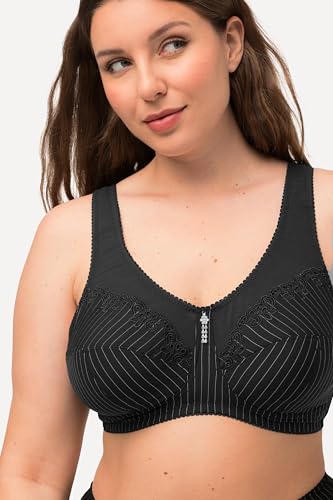 Ulla Popken Reggiseno Con Ferretto, Coppa Morbida Donna, Nero, 8B - 7