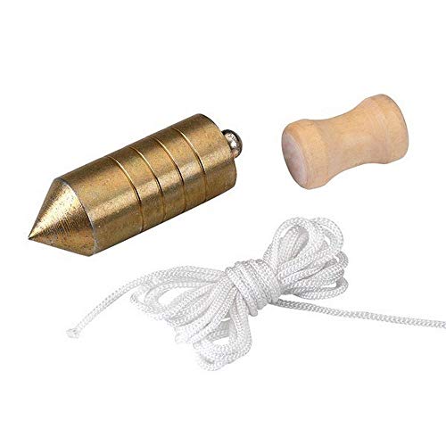 Alyco - Plomada de Acero de Albañil, con Nuez de Madera, 750 gr - 197934