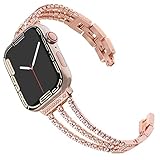 Surace Compatible for Apple Watch Bands 38mm Women Bracelet Replacement for Apple Watch Band 40mm Series 4 Compatible with Apple Watch Series 5 Band, Rose Gold