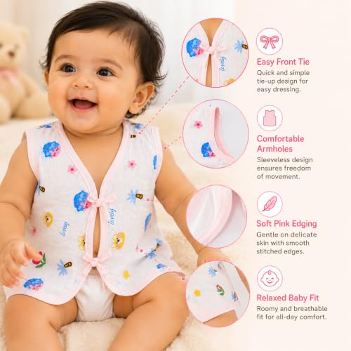 Image of V2M Cotton Jhabla New Born Baby Clothes