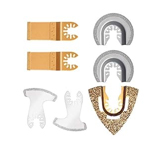 Daytesy Oscillerende zaagbladen Set -7 STKS Universele Carbide oscillerende zaagbladen Set, Quick Release oscillerende…
