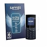 Savvies 6 Stück Schutzfolie für Nokia 110 4G (2023) Bildschirmschutz-Folie Ultra-Transparent
